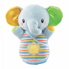 VTech Snooze & Soothe Elephant Blue Baby Plush Toy 80-508603 - Colorland Toys