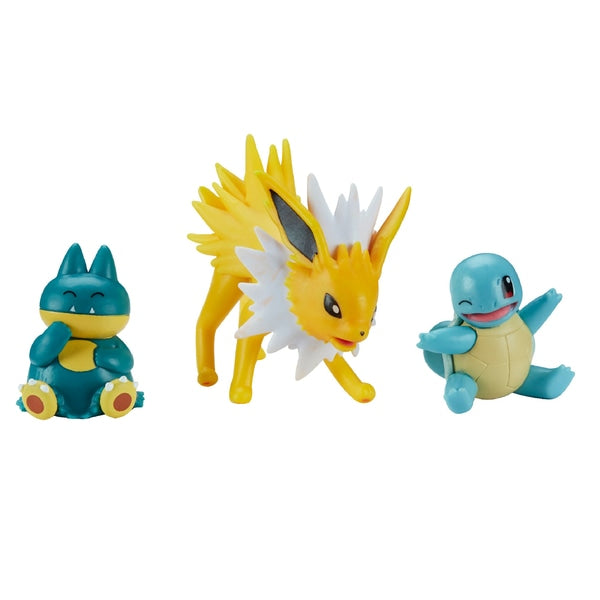Pokemon Munchlax Squirtle and Jotleon Battle Figure 3 Pack PKW0047 - Colorland Toys