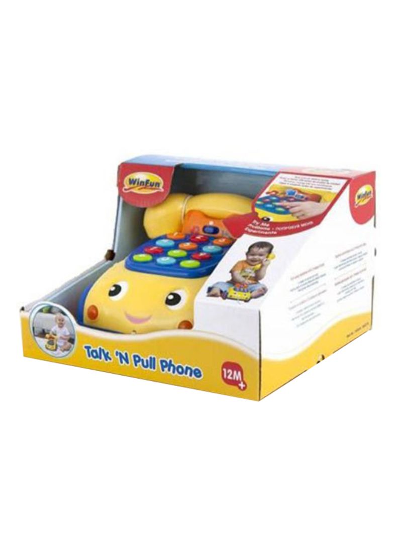 Winfun Talk N Pull Phone, Yellow - Colorland Toys