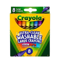 Crayola - 8 Large Ultra Clean Washable Crayons - Colorland Toys