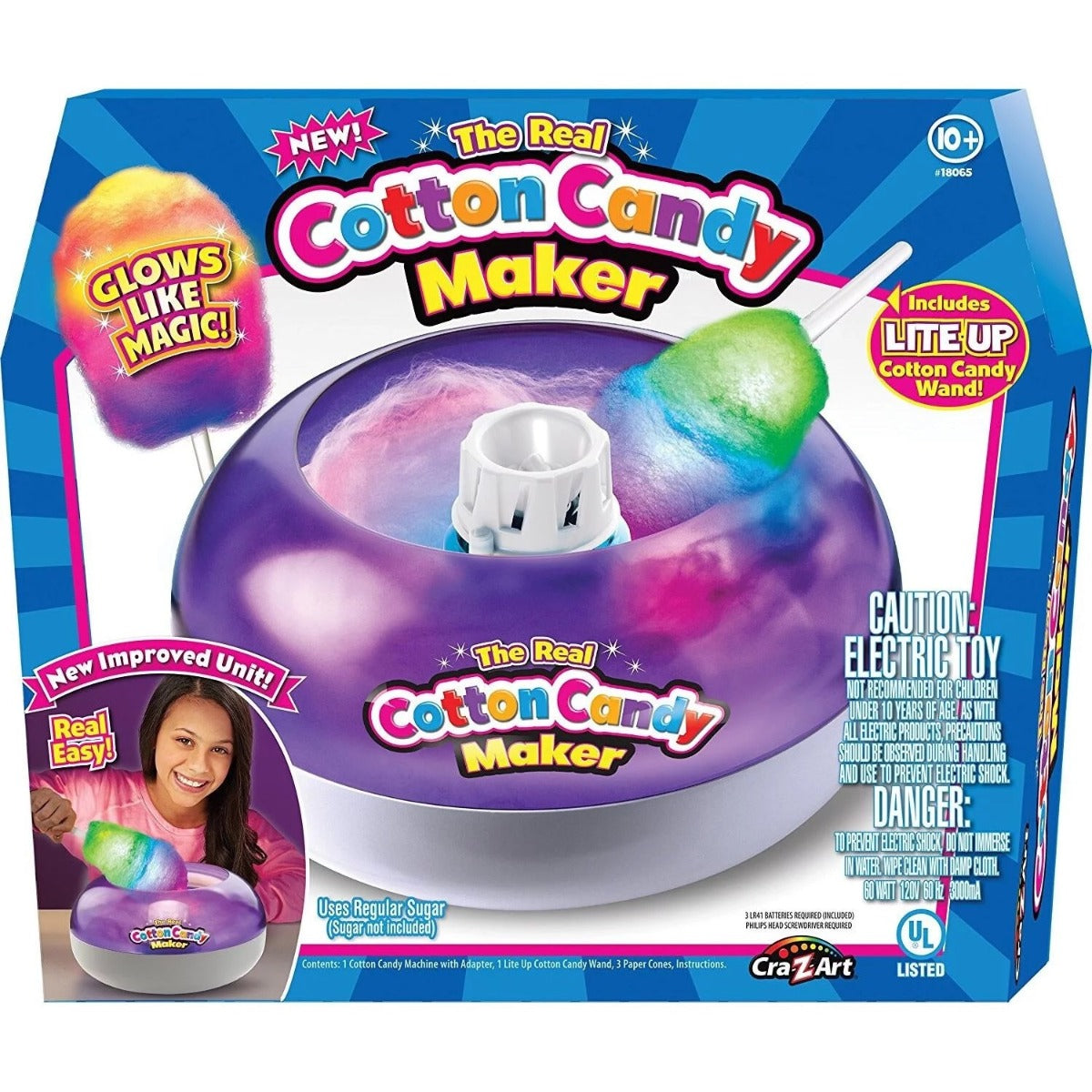 Cra-Z-Art Deluxe Cotton Candy Maker with Lite Up Wand - 18065 - Colorland Toys