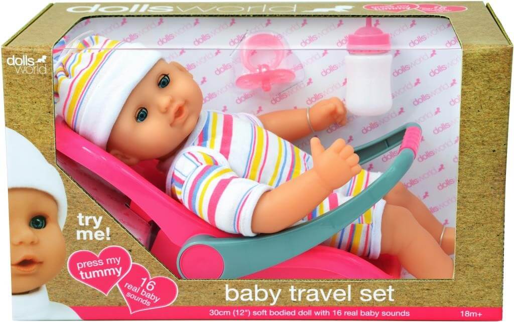 Dolls World Baby Travel Set 30cm 8866 - Colorland Toys
