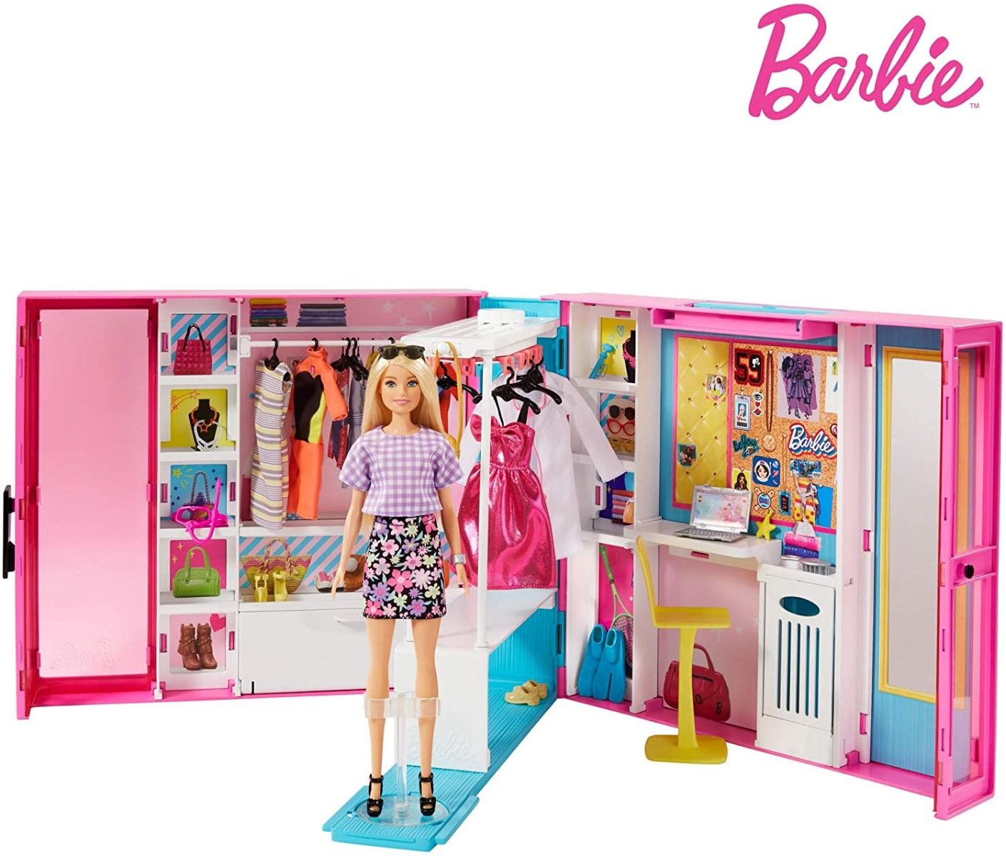 Barbie Fashionista Dream Closet 30 Plus Pieces GBK10 - Colorland Toys