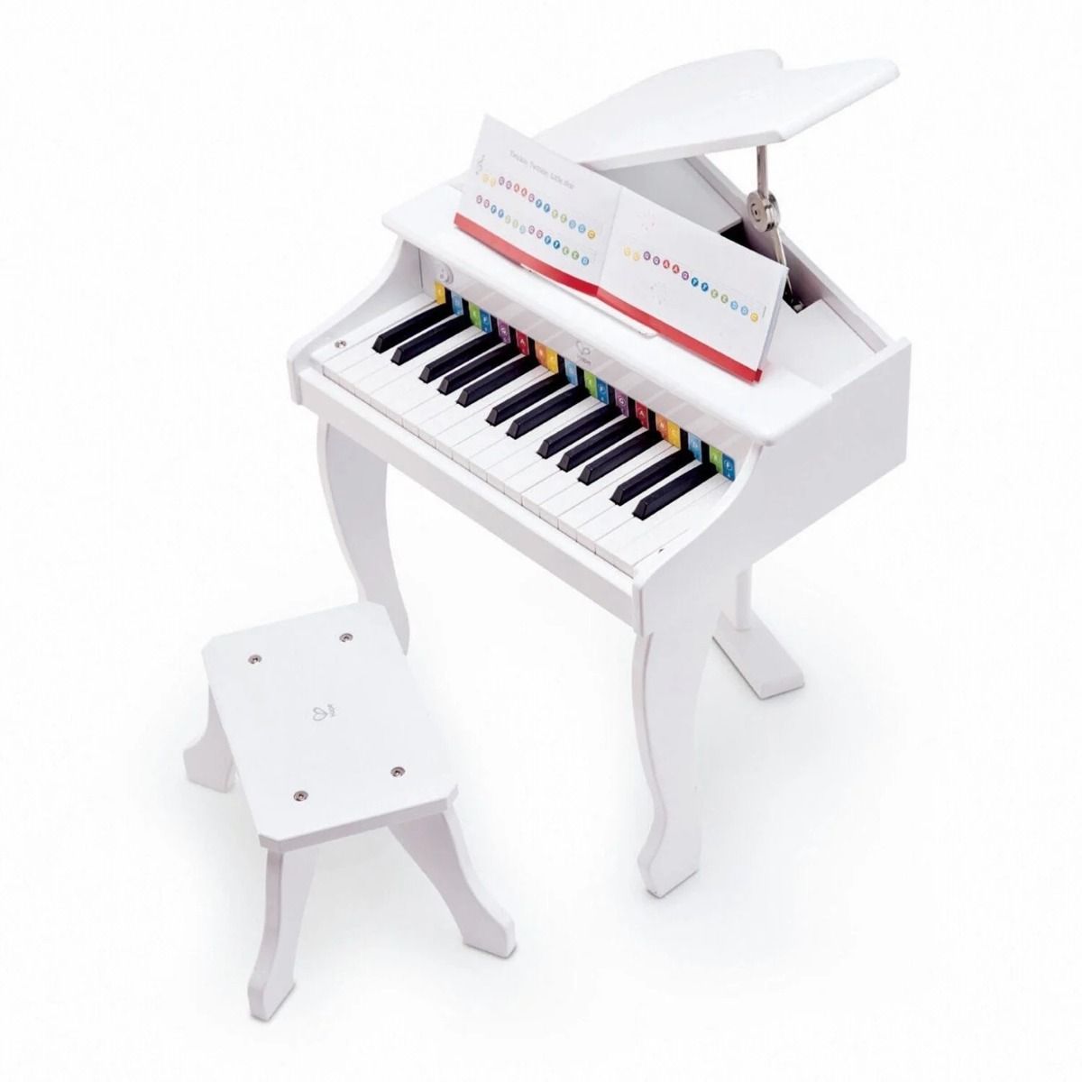 Hape Music Deluxe Grand Piano White 3pcs - Colorland Toys
