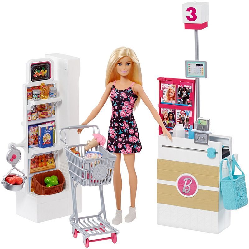 Barbie Supermarket Blonde Doll Skipper PlaySet FRP01 - Colorland Toys