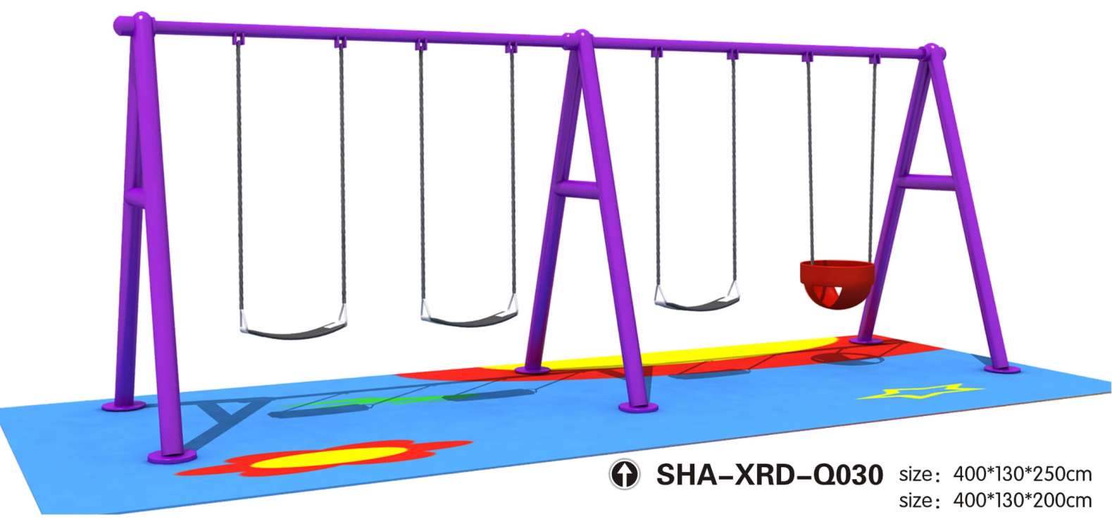 Kids Swing Playset  SHA-XRD-Q030 - Colorland Toys