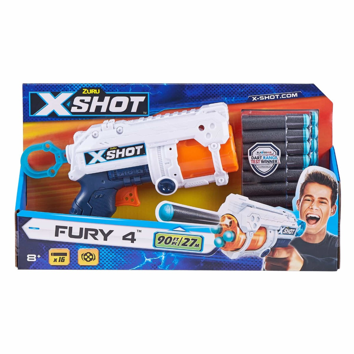 X-Shot Fury 4 Blaster 16 Darts 36377 - Colorland Toys