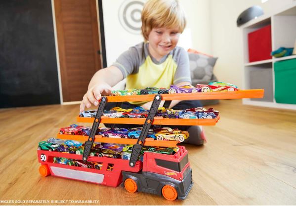 Hot Wheels Mega Hauler Vehicle 6 Expandable Levels GHR48 - Colorland Toys