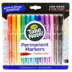 Crayola Take Note Permanent Markers Fine Point 58-6539 - Colorland Toys