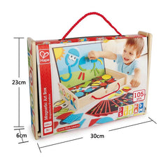 Hape Two-sided Magnetic Art Box Wooden Playset - 91pcs - Colorland Toys