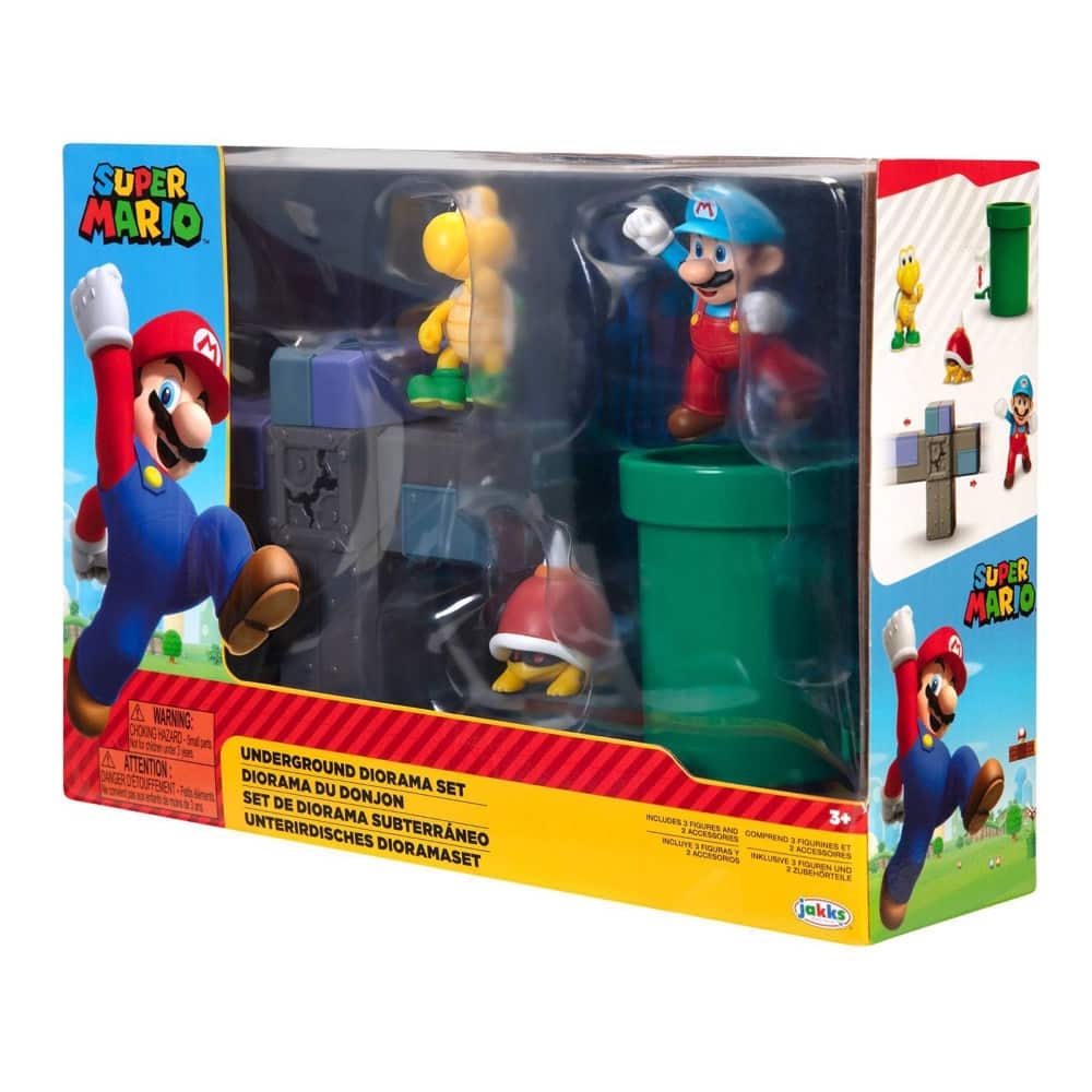 World of Nintendo Super Mario Underground Diorama Set 2.5-Inch 40426 - Colorland Toys