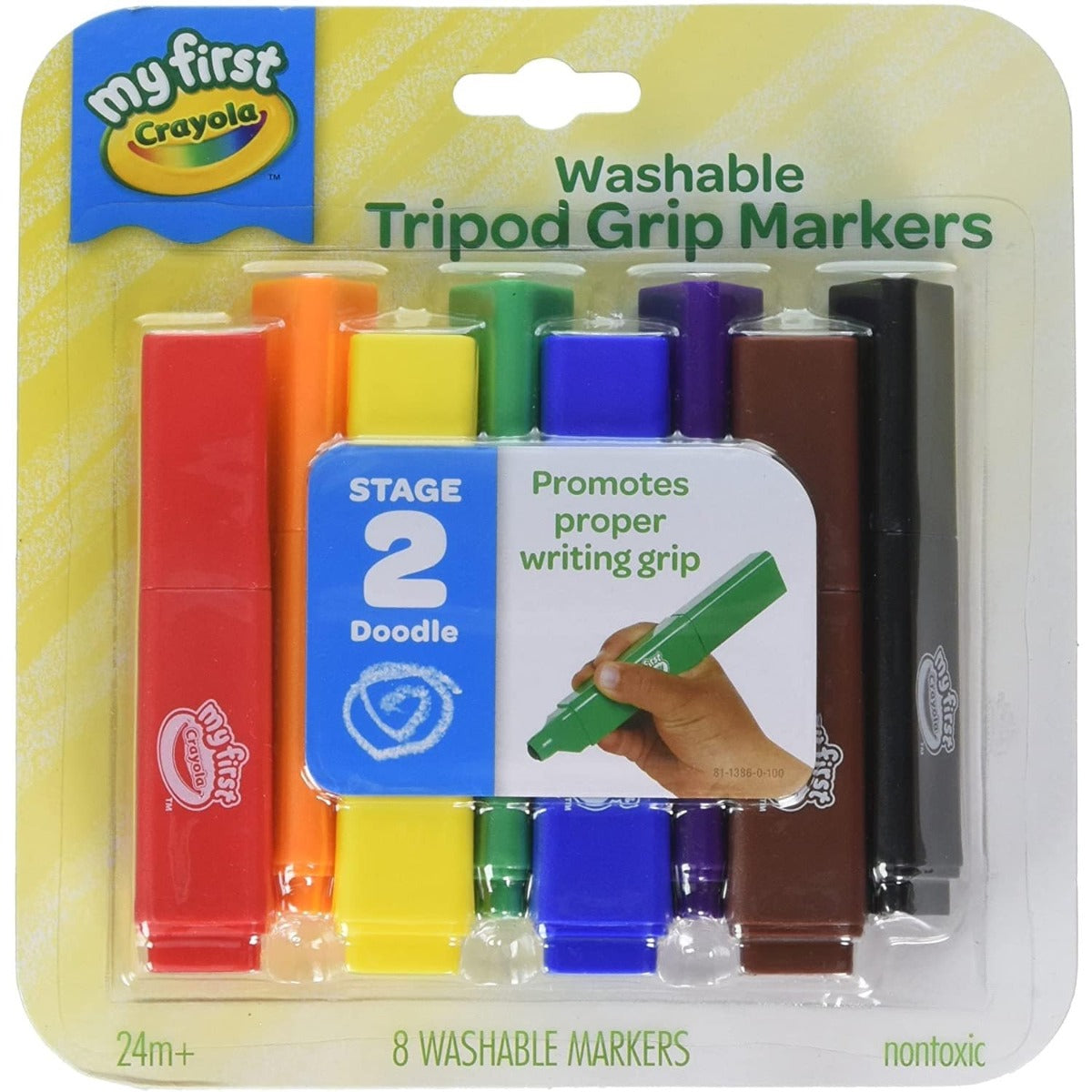 Crayola My First Tripod Grip Markers-8 Pkg 81-1386 - Colorland Toys