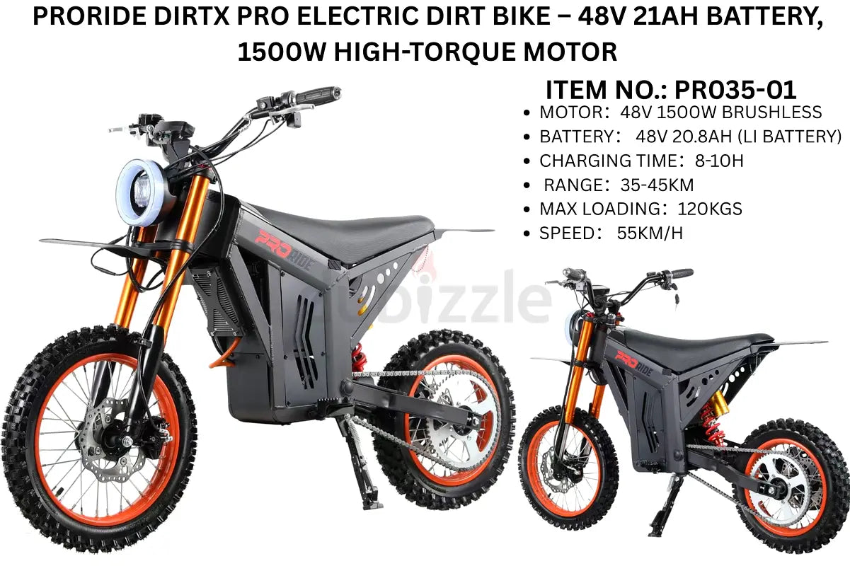 Pro Ride Dirtx Pro Electric Dirt Bike PR035-01 - Colorland Toys