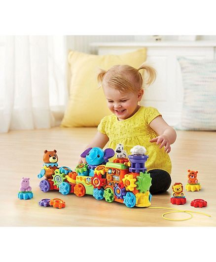 VTech Gearzooz Animal Gear Up & Go Train Baby VT80-198903 - Colorland Toys