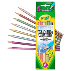 Crayola 8 Metallic Colored Pencils 68-3708 - Colorland Toys