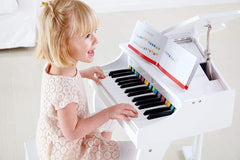 Hape Music Deluxe Grand Piano White 3pcs - Colorland Toys