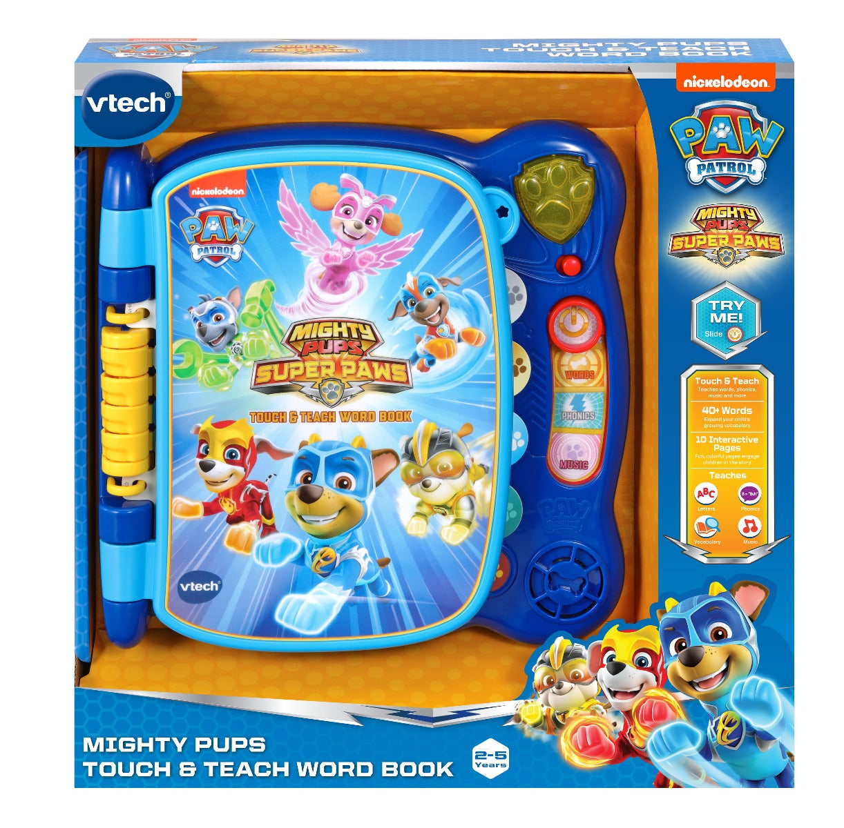 VTech Paw Patrol Mighty Pups Touch & Teach Word Book 80-530700 - Colorland Toys