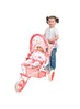 Dolls World Dlx 3 Wheel Folding Stroller With Canopy & Basket For Dolls 22inch 78708 - Colorland Toys