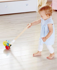 Hape Wooden Bumblebee Push and Pull Toy 1pc - Colorland Toys