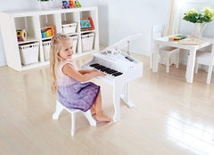 Hape Music Deluxe Grand Piano White 3pcs - Colorland Toys
