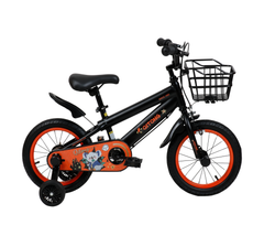 Qitong Bicycle With Basket 12 Inch Orange TN-M02 12IN - Colorland Toys