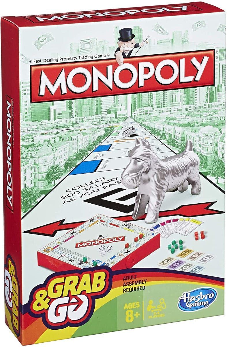 Hasbro Monopoly Grab & Go Travel Game B1002 - Colorland Toys