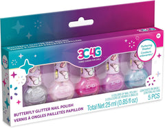 3C4G Butterfly Glitter Nail Polish Set 5 - Pack 10051 - Colorland Toys