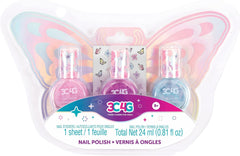 3C4G Butterfly Nail Polish & Nail Stickers 3 - Pack 10043 - Colorland Toys
