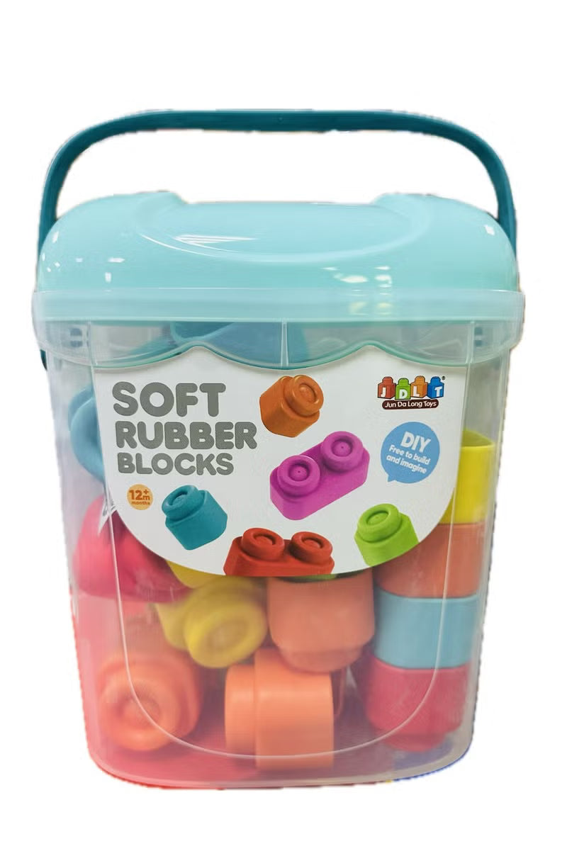 JDLT Soft Rubber Bulding Blocks 25-Pcs 6089 - Colorland Toys
