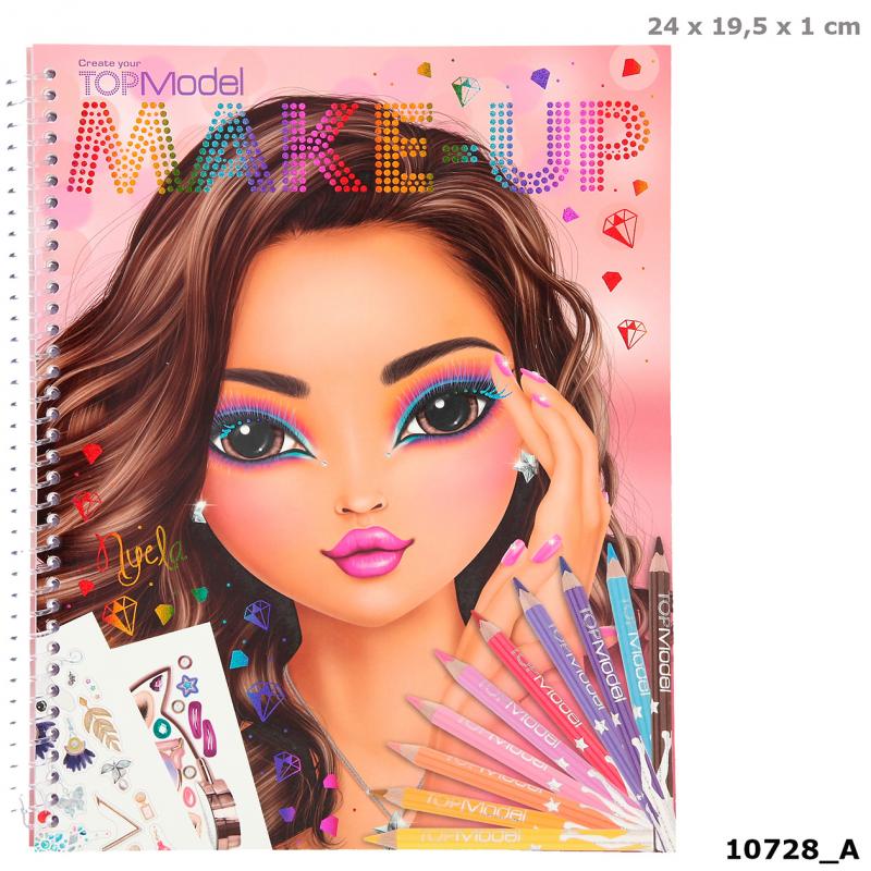 TOPModel Make-Up Colouring & Sticker Book TM-10728 - Colorland Toys
