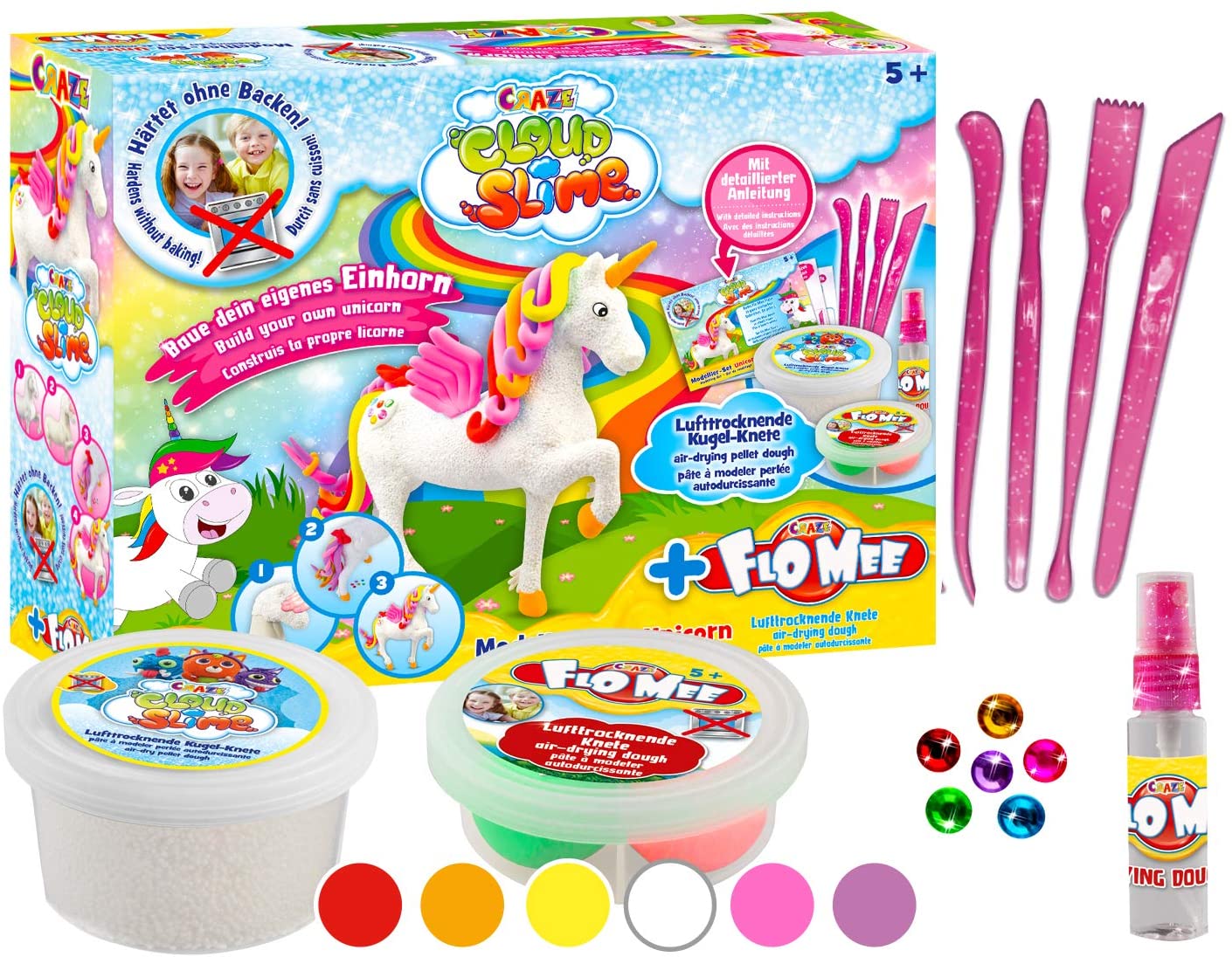 CRAZE Cloud Slime meets Flo mee Unicorn Set 15759 - Colorland Toys