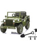 Kids Military Mini Willy Jeep Ride-On Dark Green 12V 2M DM103 - Colorland Toys