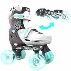 Yvolution Neon Combo Cyber Skates Grey/Teal 3-6 NT31E4 - Colorland Toys