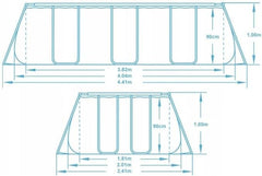 Bestway Power Steel Above Ground Rectangular Pool 4.04mx2.1mx1m 56441 - Colorland Toys