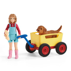 Schleich Puppy Wagon Ride 42543 - Colorland Toys