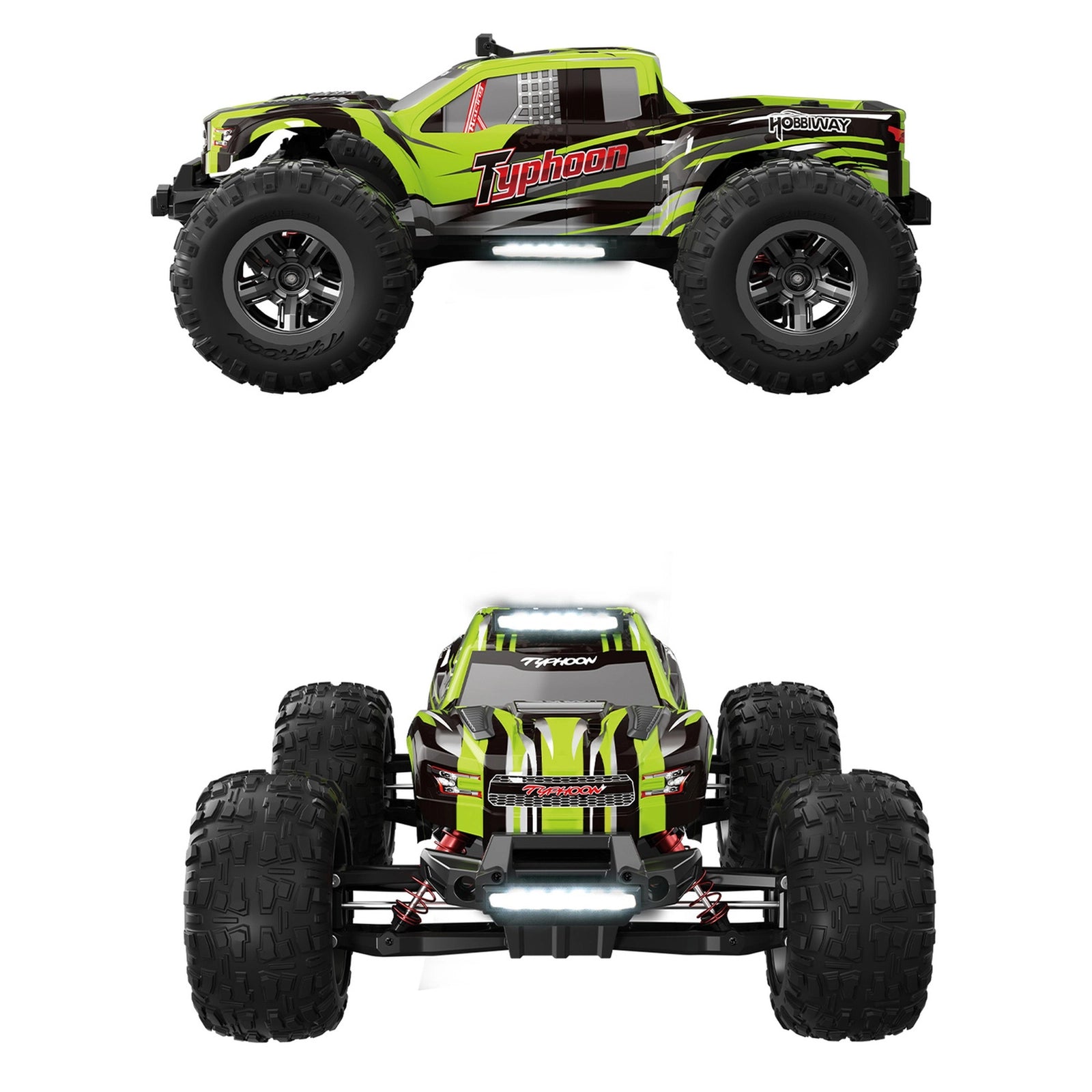 MyToys Typhoon RC Car – 1:10 Scale 4WD Off-Road Monster Truck – 40 km/h Speed, Dual Battery, Metal Gears – Model MT695 - Colorland Toys