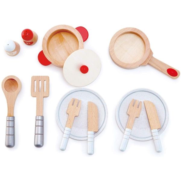 Hape Cook & Serve Kitchen and Food Set 13pcs - Colorland Toys