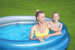Bestway Inflatable Big Metallic 3-Ring Pool 2.01mx 53cm 51043 - Colorland Toys