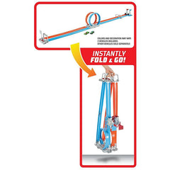 Hot Wheels Double Loop Dash Drag Racing Playset GFH85 - Colorland Toys