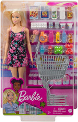 Barbie Shopping Time Doll Grocery Cart Playset GTK94 - Colorland Toys