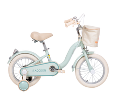 Raccoon Bicycle With Basket 14 Inch Green TN23R06 14IN - Colorland Toys