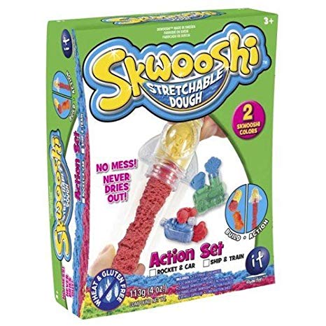 Skwooshi Stretchable Dough Rocket And Car Action Set 30007 - Colorland Toys