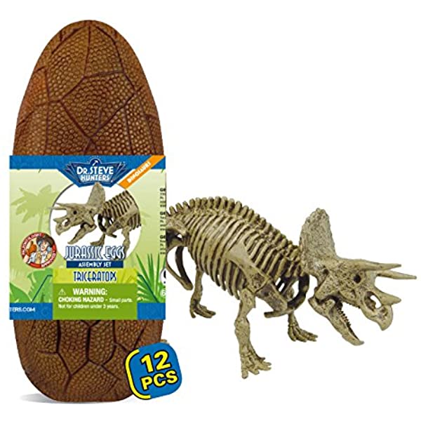 Dr Steve Hunters Jurassic Eggs Triceratops Assembly Set 91059 - Colorland Toys