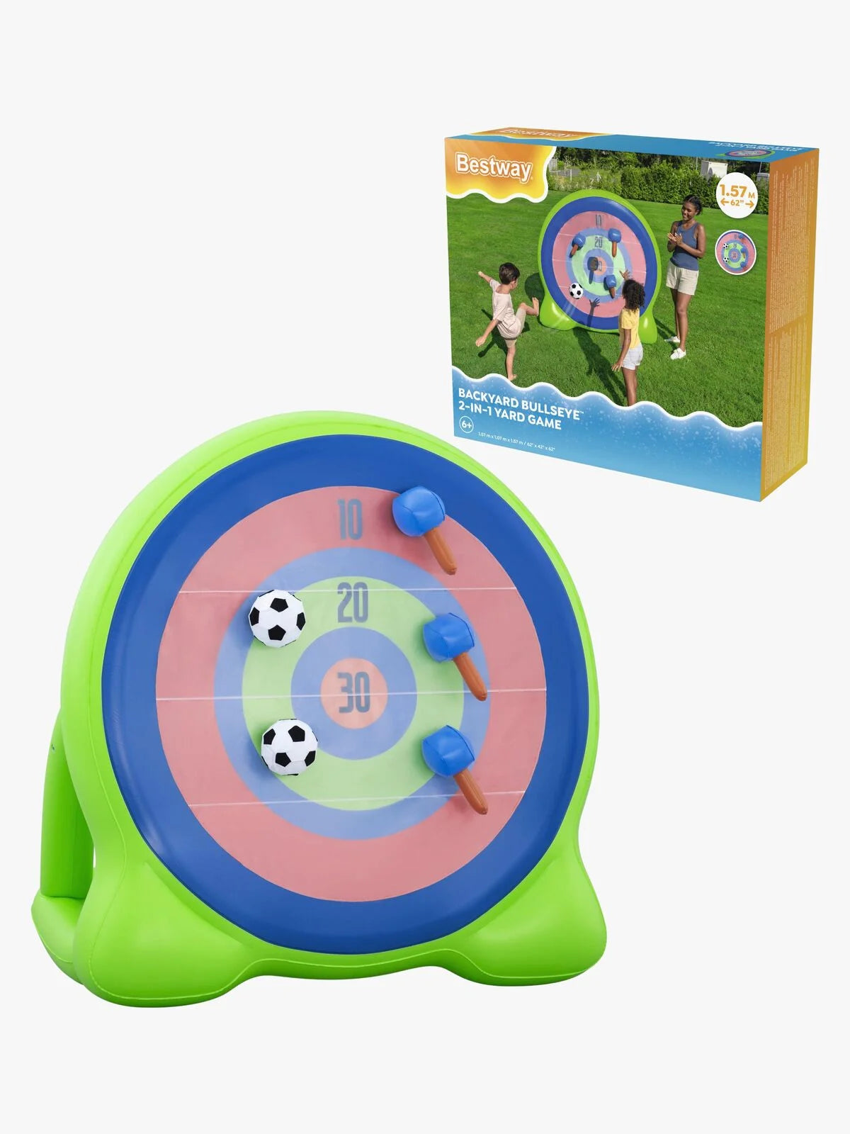 Bestway® Backyard Bullseye™ 2-in-1 Yard Game & Giant Dart Board 52823 - Colorland Toys