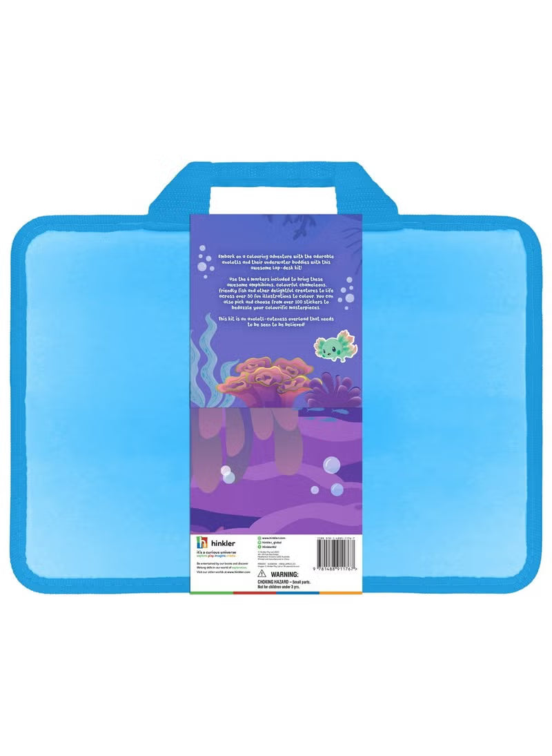 Axolotls and Friends Colouring Set with Lap Desk HBM00136 - Colorland Toys
