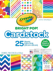 Crayola Bright Pop Cardstock 25ct CY99-0053