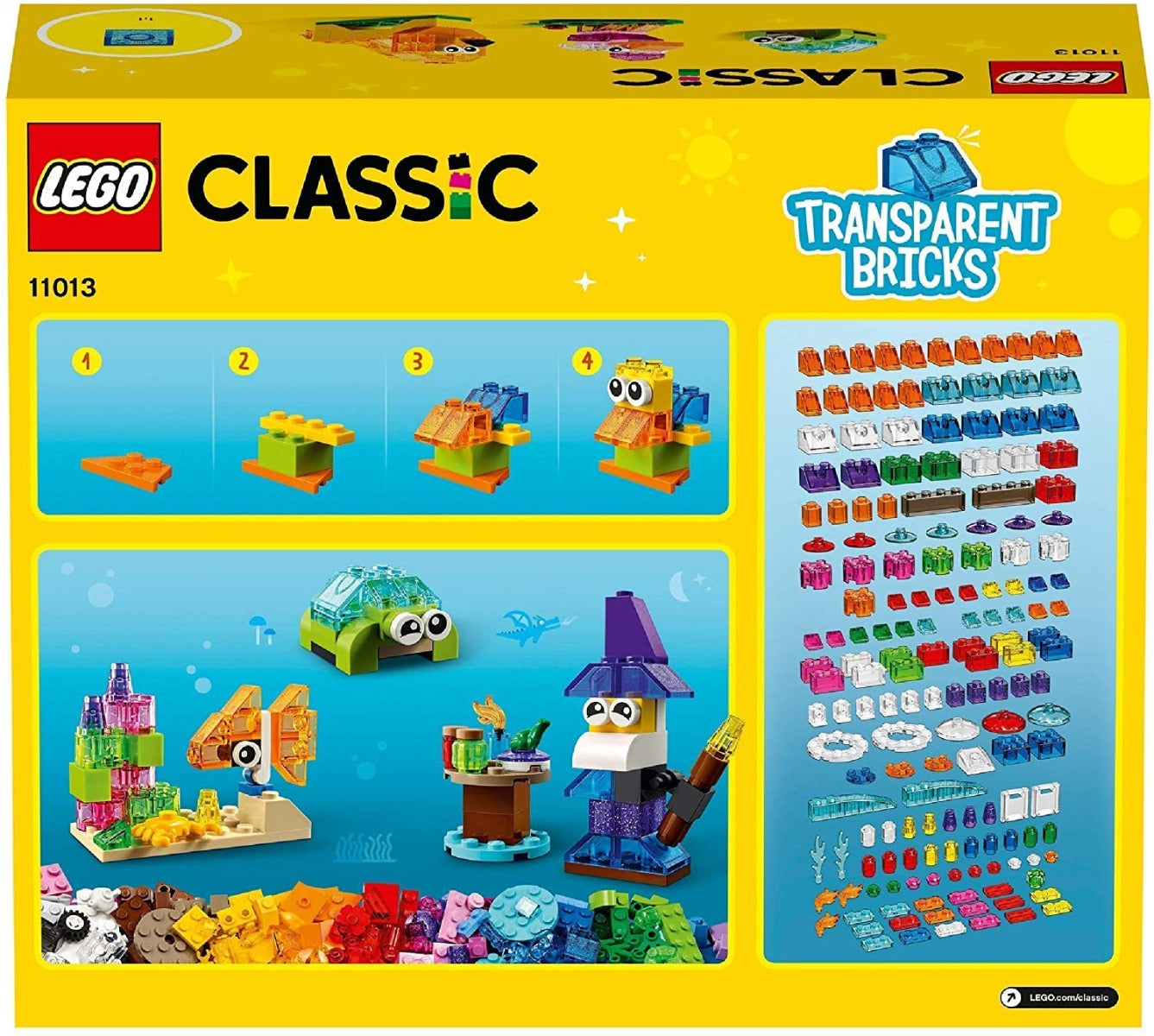 LEGO Classic Creative Transparent Bricks 11013 - Colorland Toys