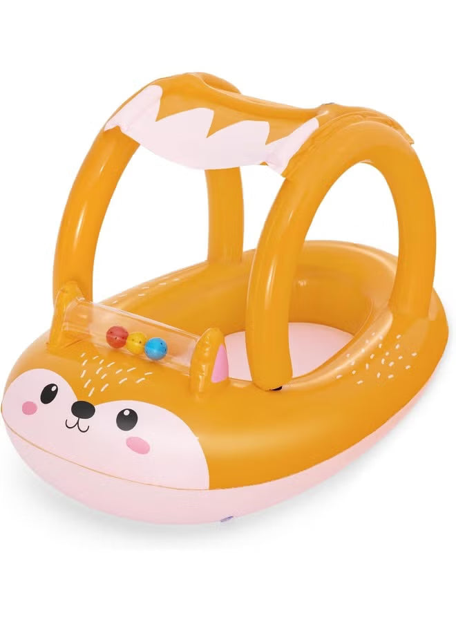 Bestway Friendly Fox Inflatable Baby Boat with Sunshade 94cm x 66cm 34168 - Colorland Toys