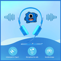 Booma Beats Wired Headphones (Blue)