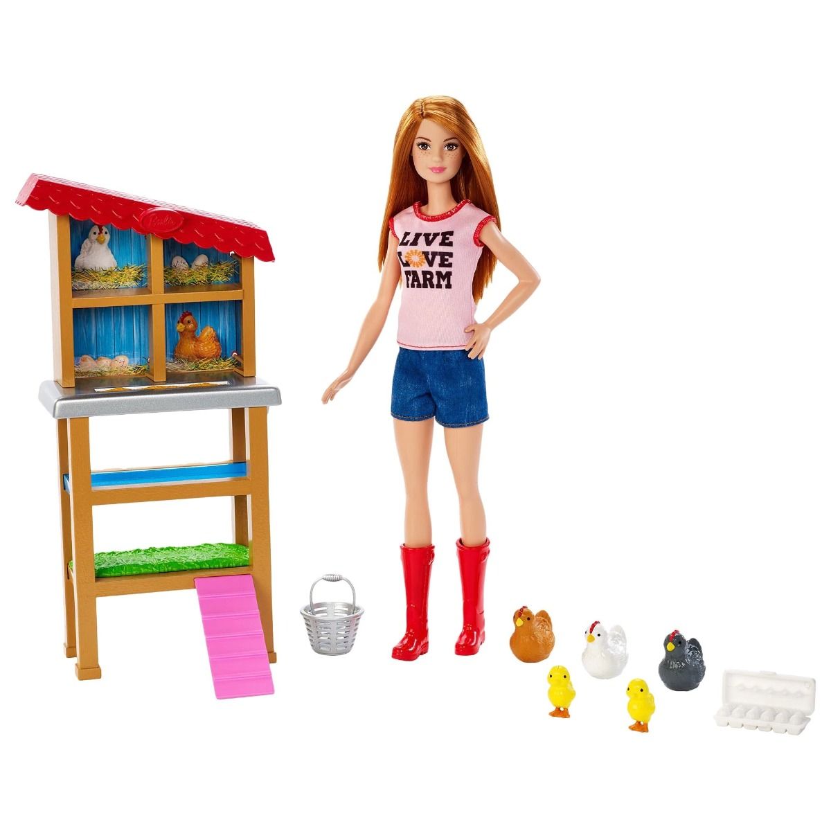 Barbie You Can Be Anything Chicken Farmer Doll & Playset DHB63 - Colorland Toys